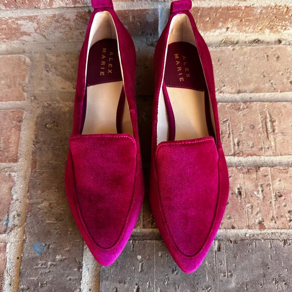 Alex Marie Shoes - Alex Marie Cambell Raspberry Velvet Flats 5.5